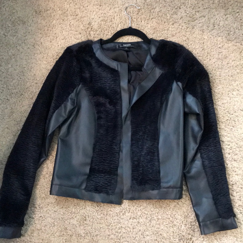 Fur and silk jacket